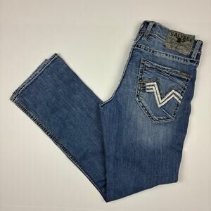 Salvage Mayhem Straight Workwear Jeans Men’s Y2K McBling 31x32